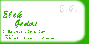 elek gedai business card